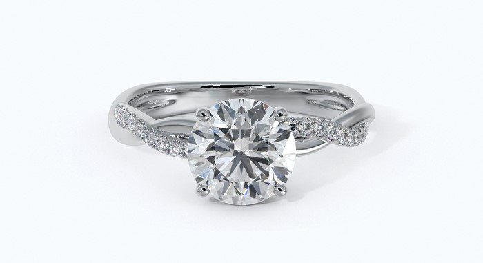 1 carat round cut diamond engagement ring cost