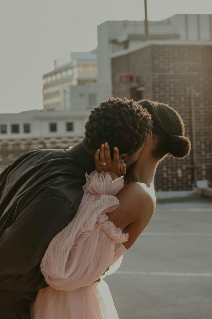 couple with diamond ring pave setting - The Pavé Setting