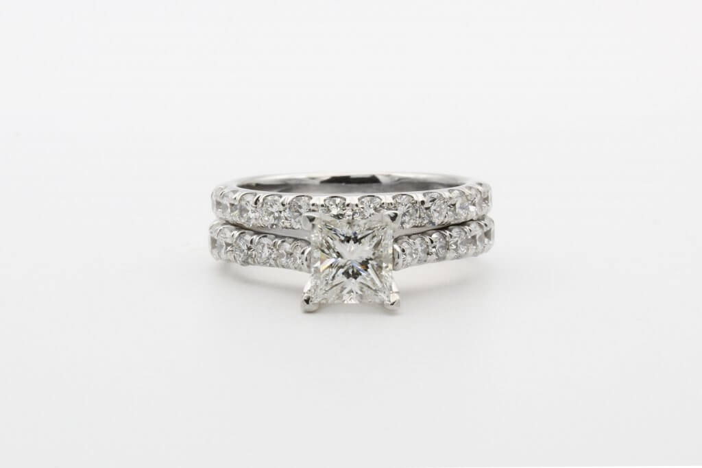 princess cut pave solitaire  - Engagement Rings vs Wedding Rings