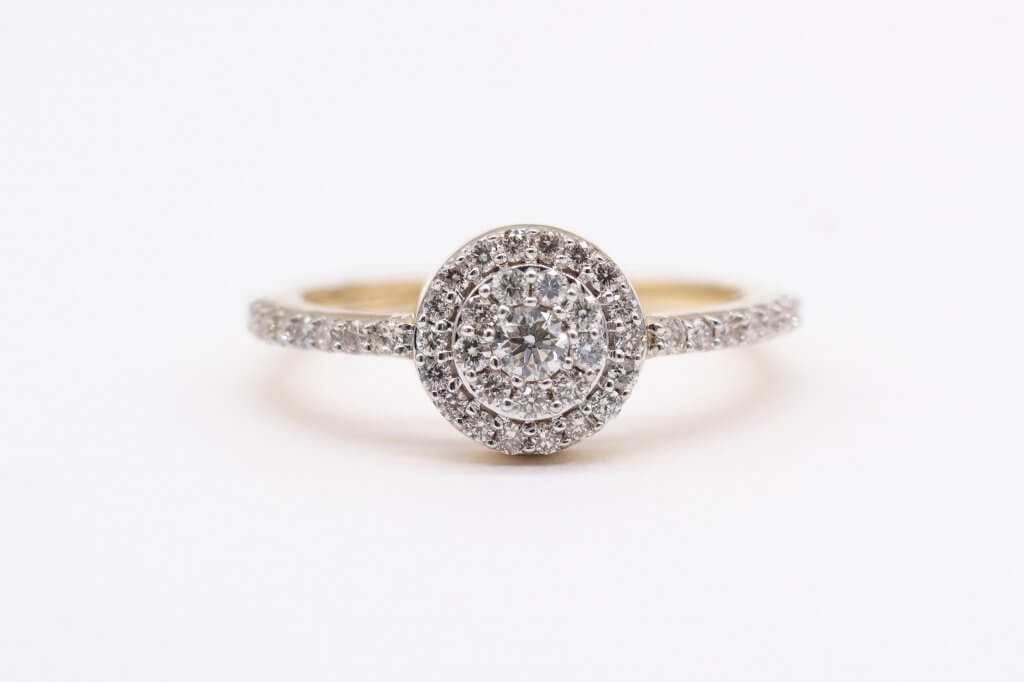 round cut diamond ring halo - The Cluster Setting