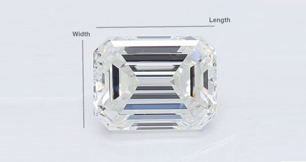 Emerald cut diamond Proportion (Ratio)