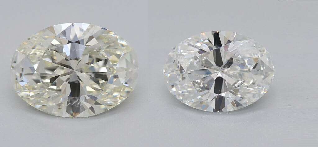 K color diamond VS. f color diamond - 