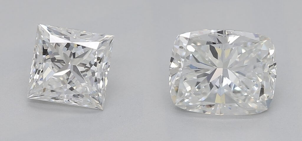 cushion cut diamond vs princess cut