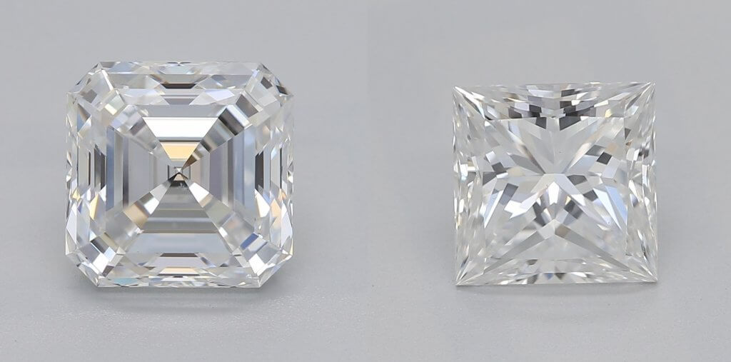 Princess Cut vs Asscher Cut Diamonds