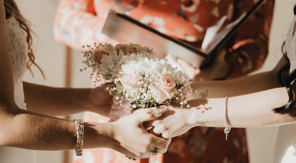 lesbian couple getting married 