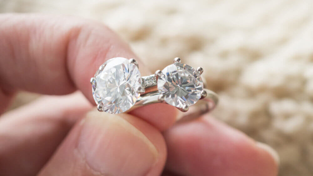 OVAL DIAMOND RING AND ROUND DIAMOND RING FROM 1STDIBS